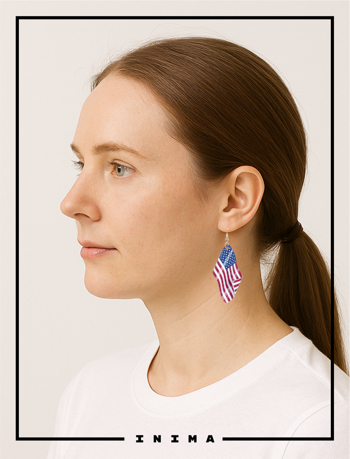 3D American Flag Earrings