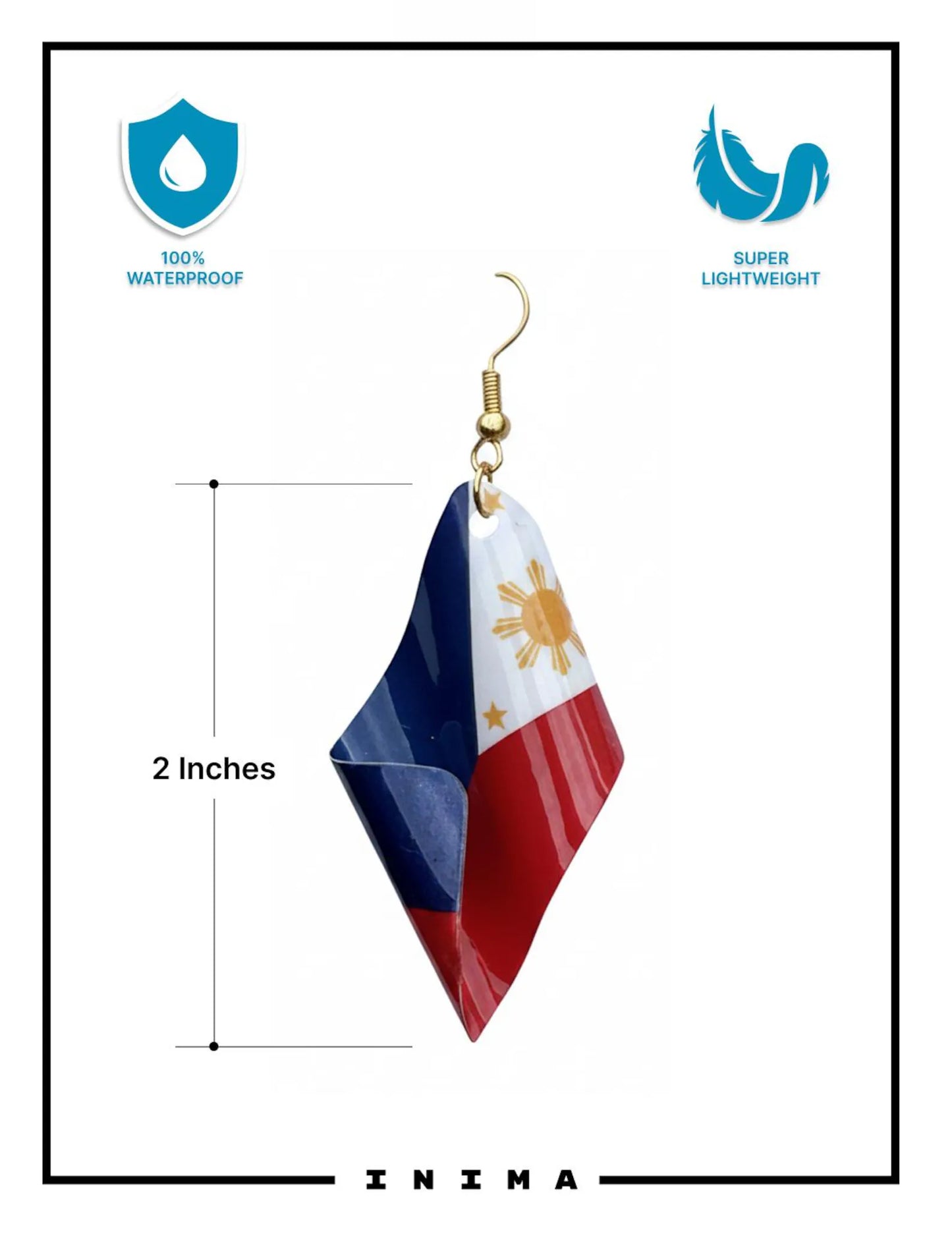 3D Country Flag Earrings (Handmade)