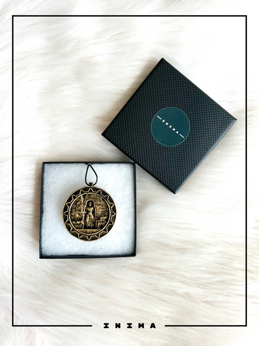 Bamiyan Buddha Dual-Sided Pendant - Rearview Mirror Charm (Handmade, 3D Printed)