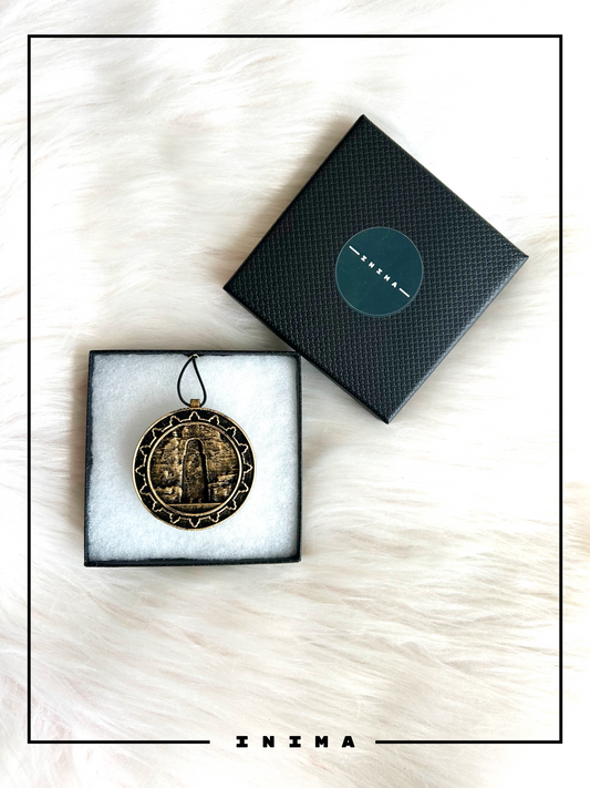 Bamiyan Buddha Dual-Sided Pendant - Rearview Mirror Charm (Handmade, 3D Printed)