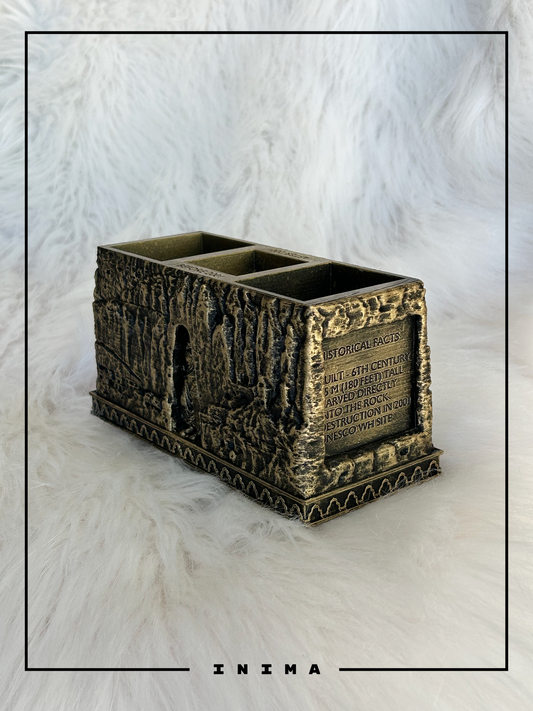 Bamiyan Buddha Pen & Candle Holder (Handmade, 3D Printed Cultural Desk Art)