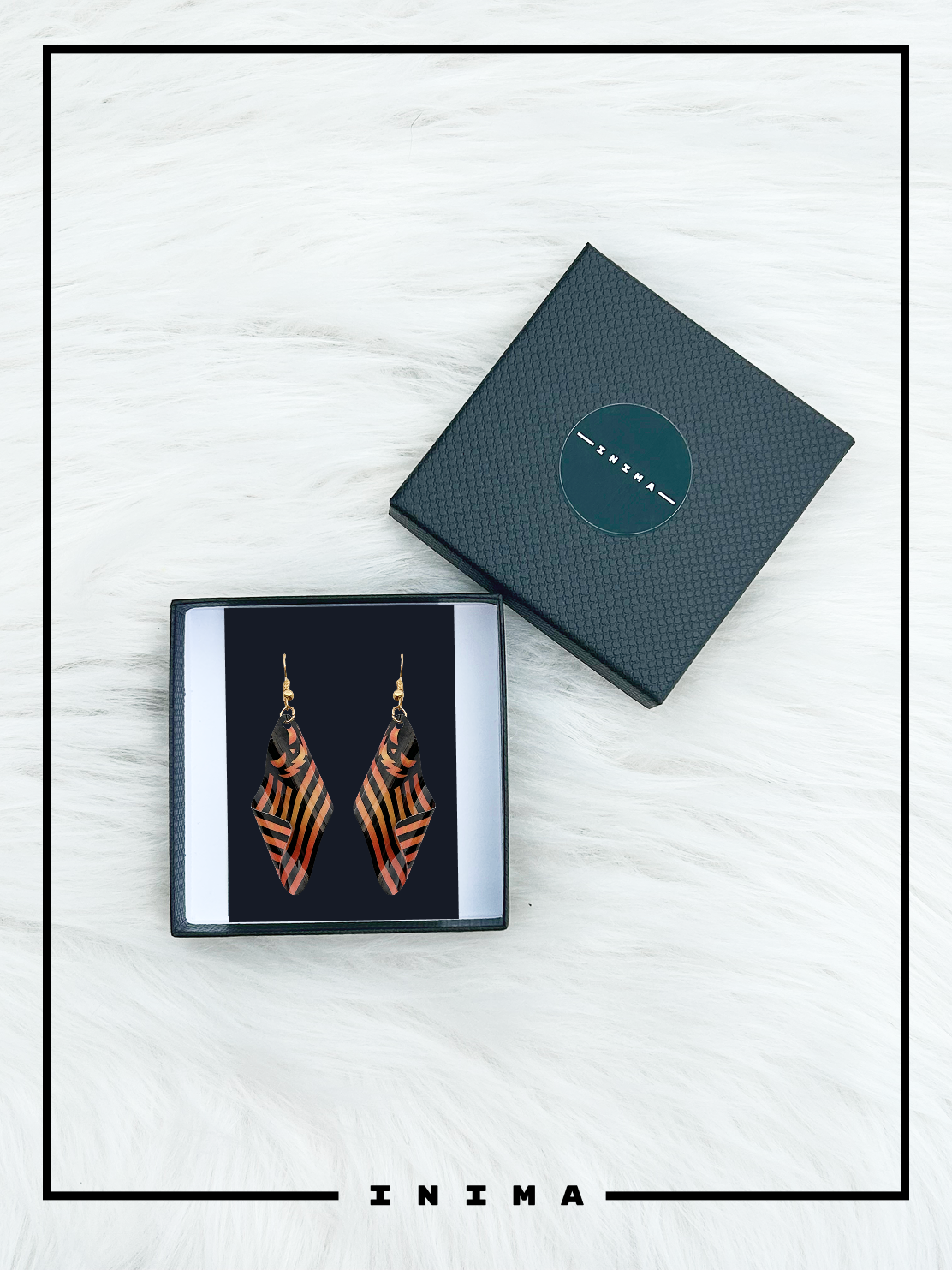 3D Halloween Flag Earrings (Handmade)