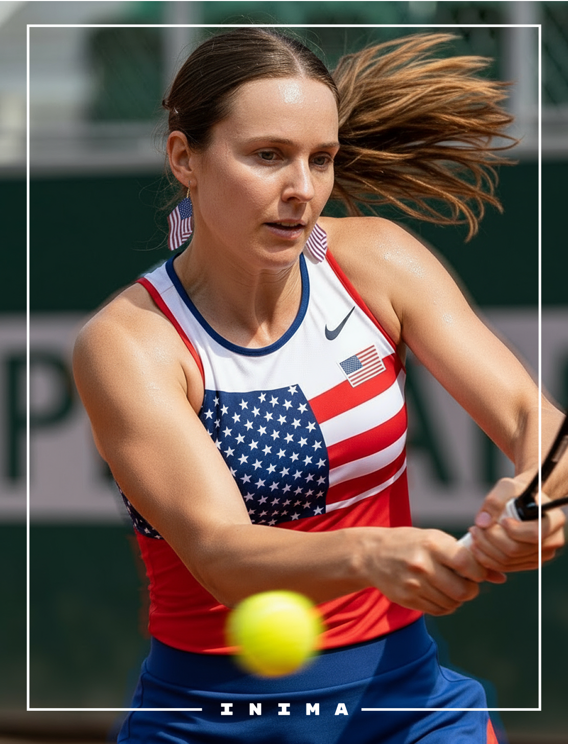 3D American Flag Earrings (Handmade)