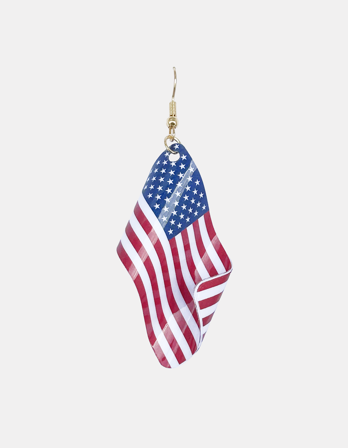 3D American Flag Earrings (Handmade)