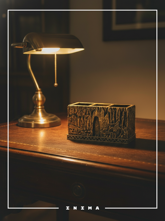 Bamiyan Buddha Pen & Candle Holder (Handmade, 3D Printed Cultural Desk Art)