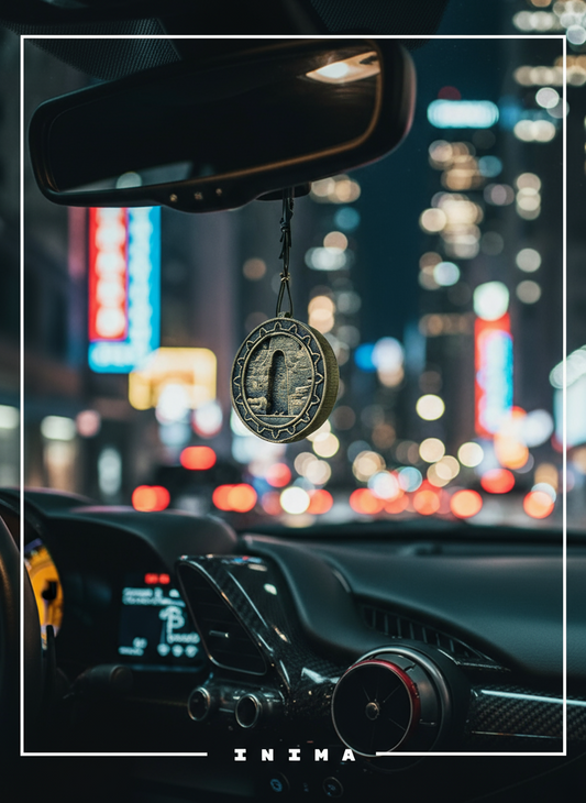 Bamiyan Buddha Dual-Sided Pendant - Car Rearview Mirror Charm (Handmade, 3D Printed)