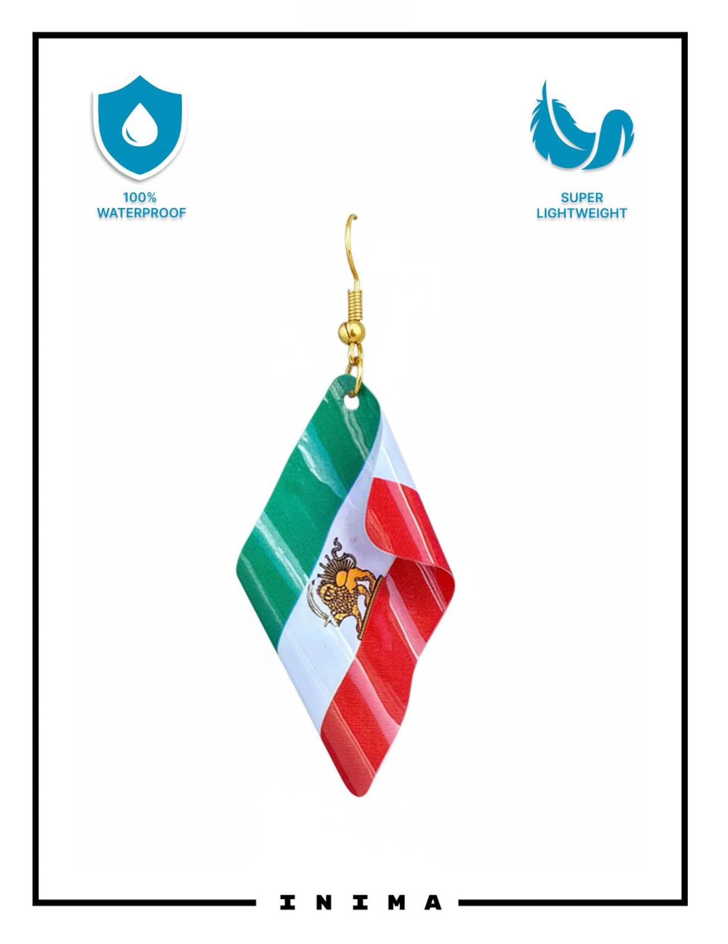 3D Country Flag Earrings (Handmade)