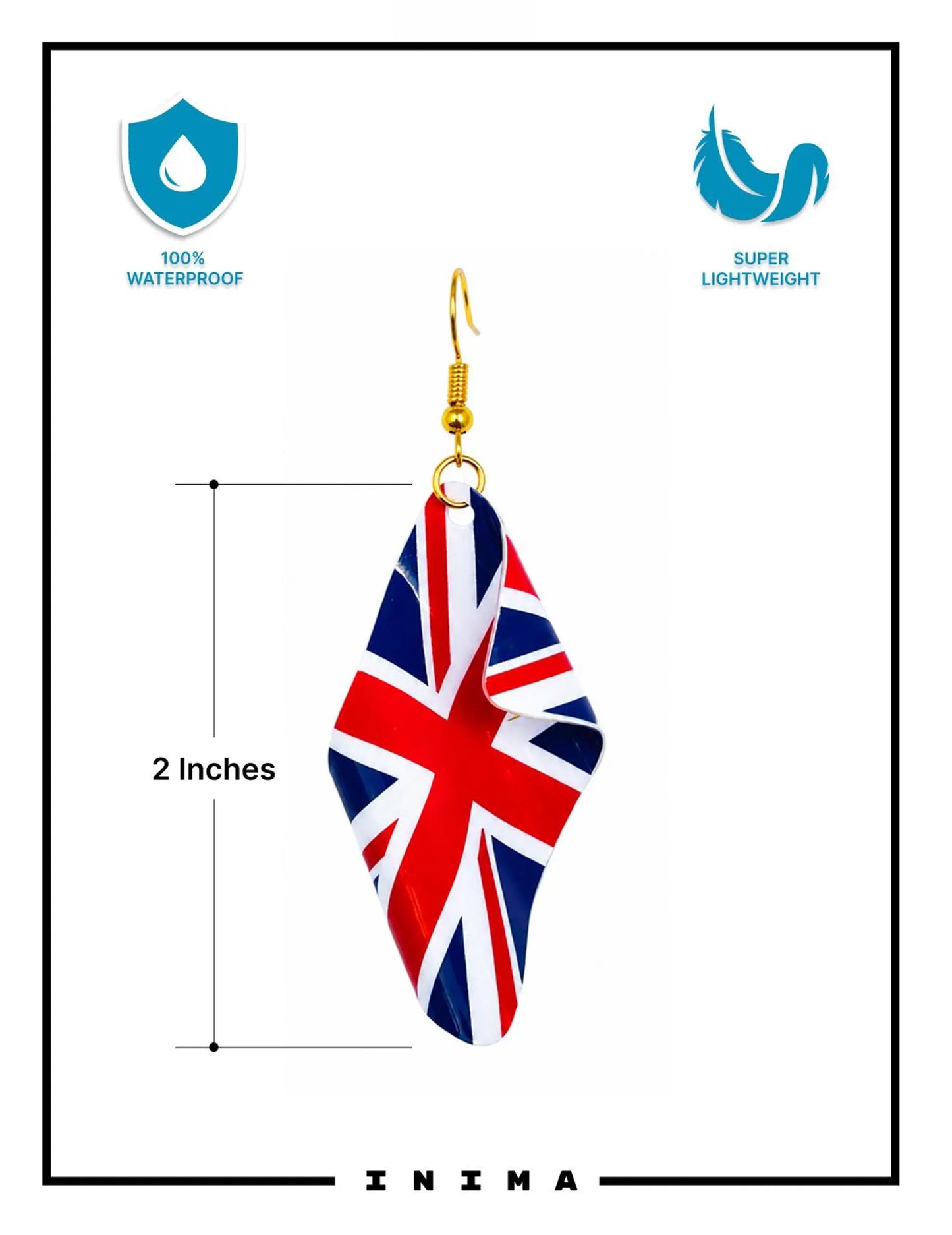 3D Country Flag Earrings (Handmade)