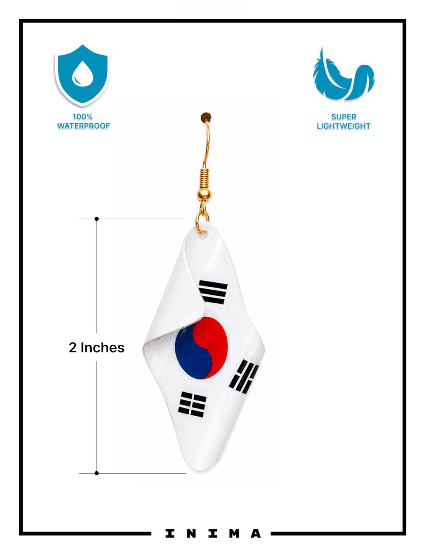 3D Country Flag Earrings (Handmade)