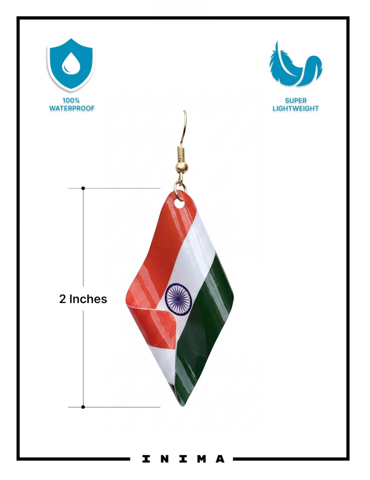 3D Country Flag Earrings (Handmade)