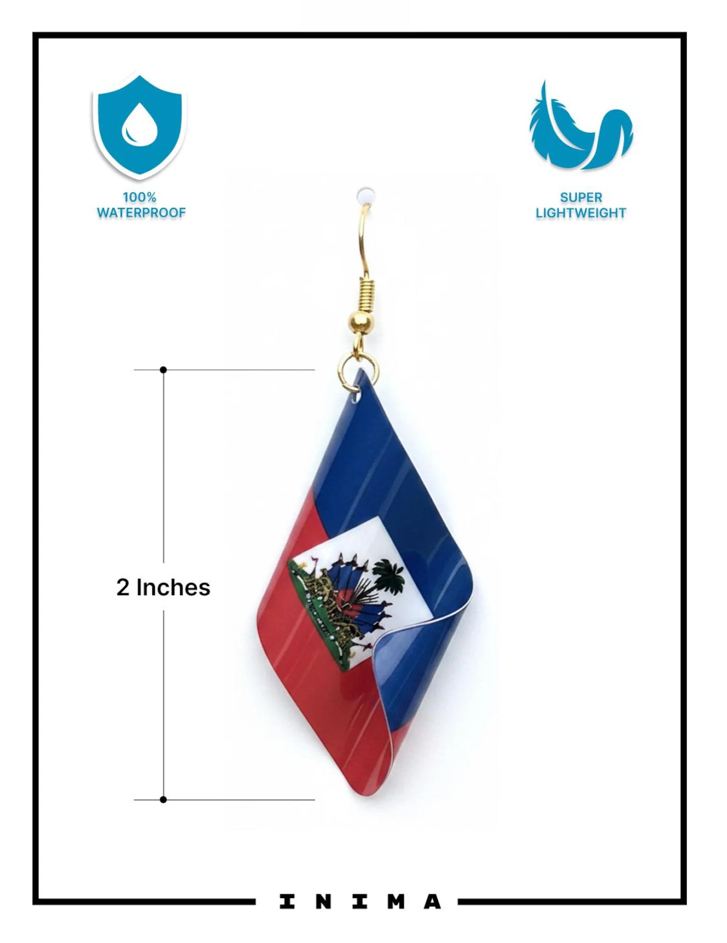 3D Country Flag Earrings (Handmade)
