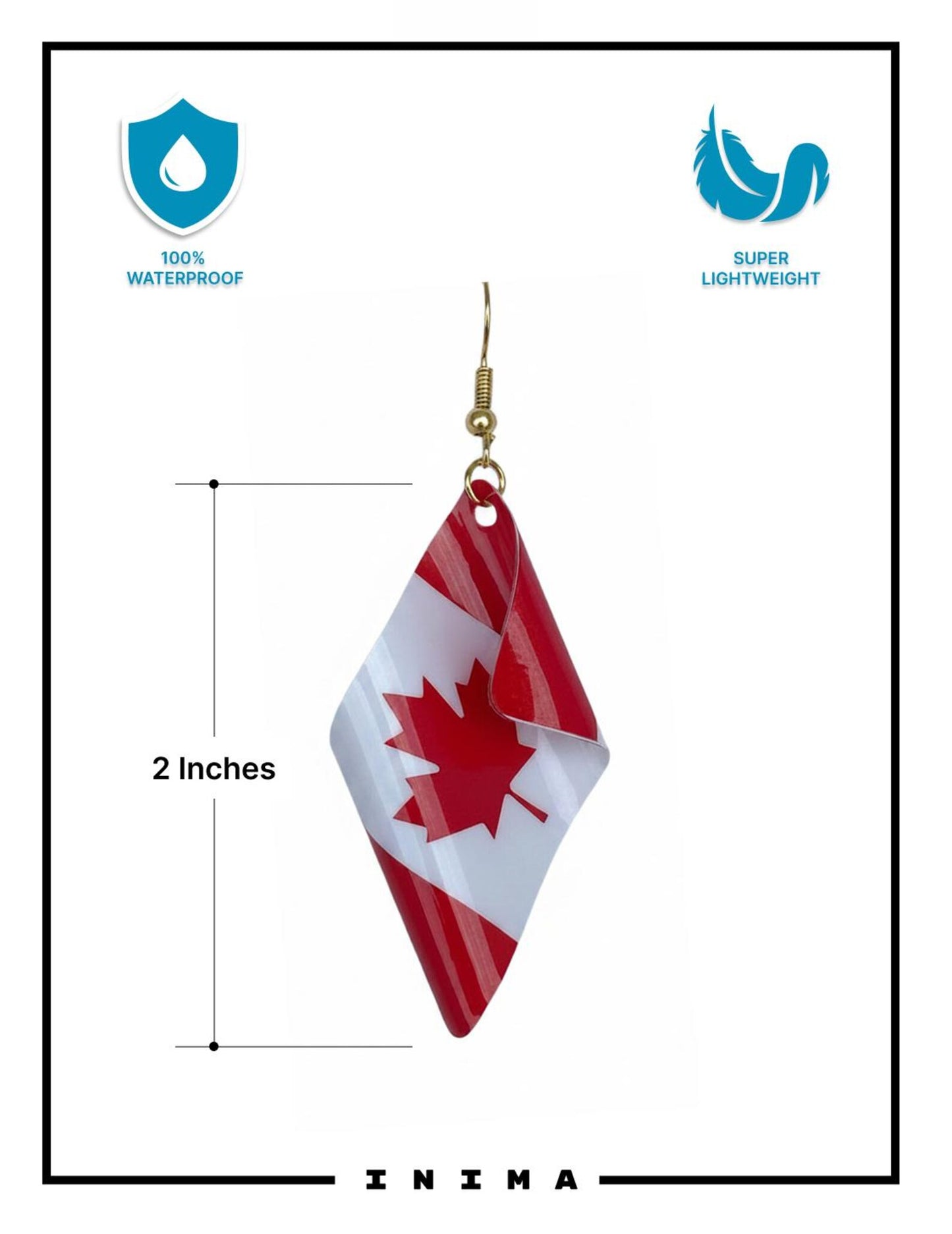3D Country Flag Earrings (Handmade)