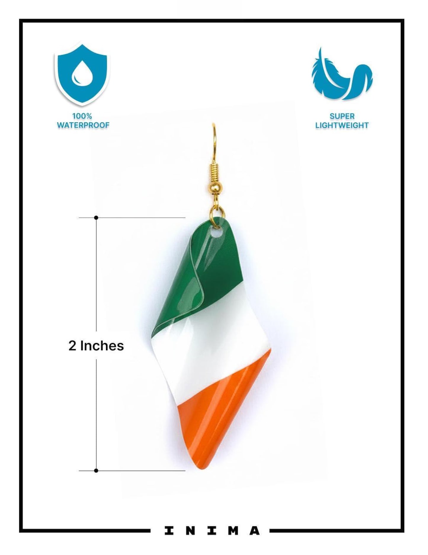 3D Country Flag Earrings (Handmade)