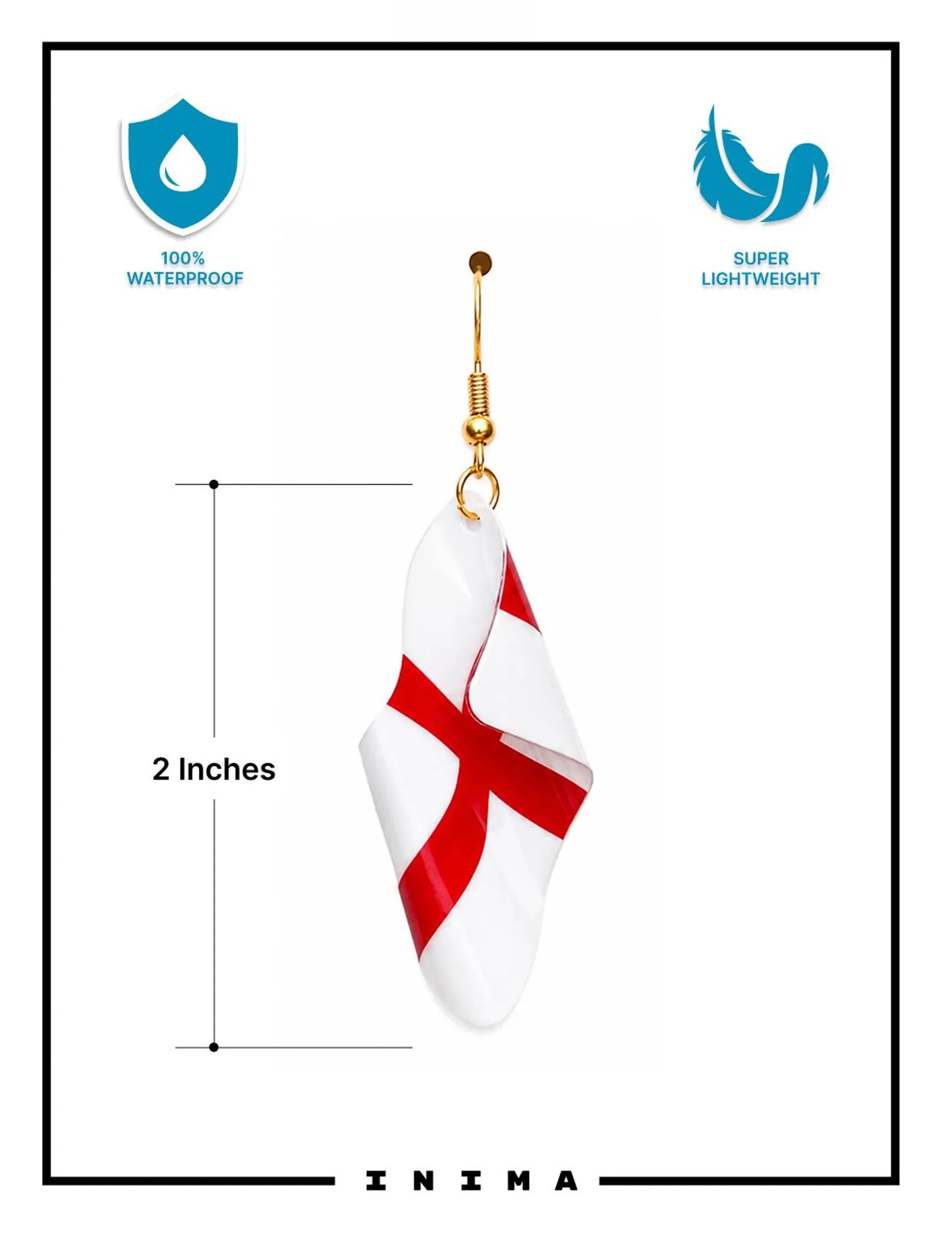 3D Country Flag Earrings (Handmade)