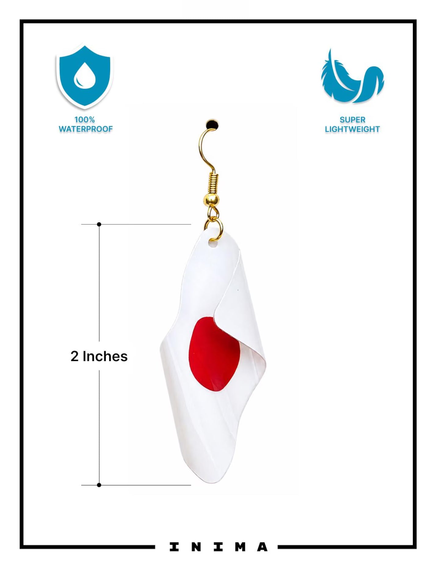 3D Country Flag Earrings (Handmade)