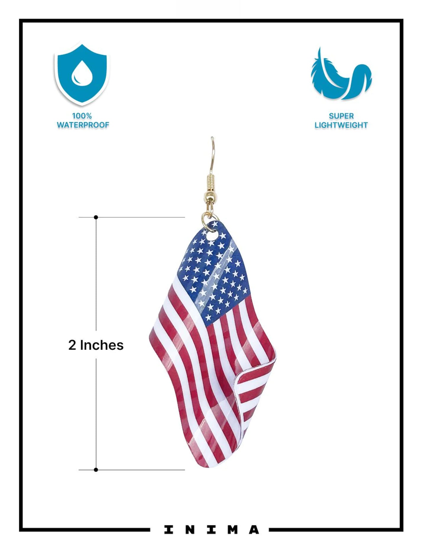 3D Country Flag Earrings (Handmade)